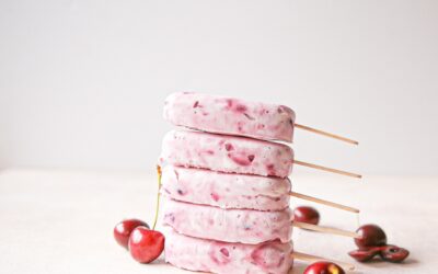 Homemade Cherry Cheesecake Popsicles