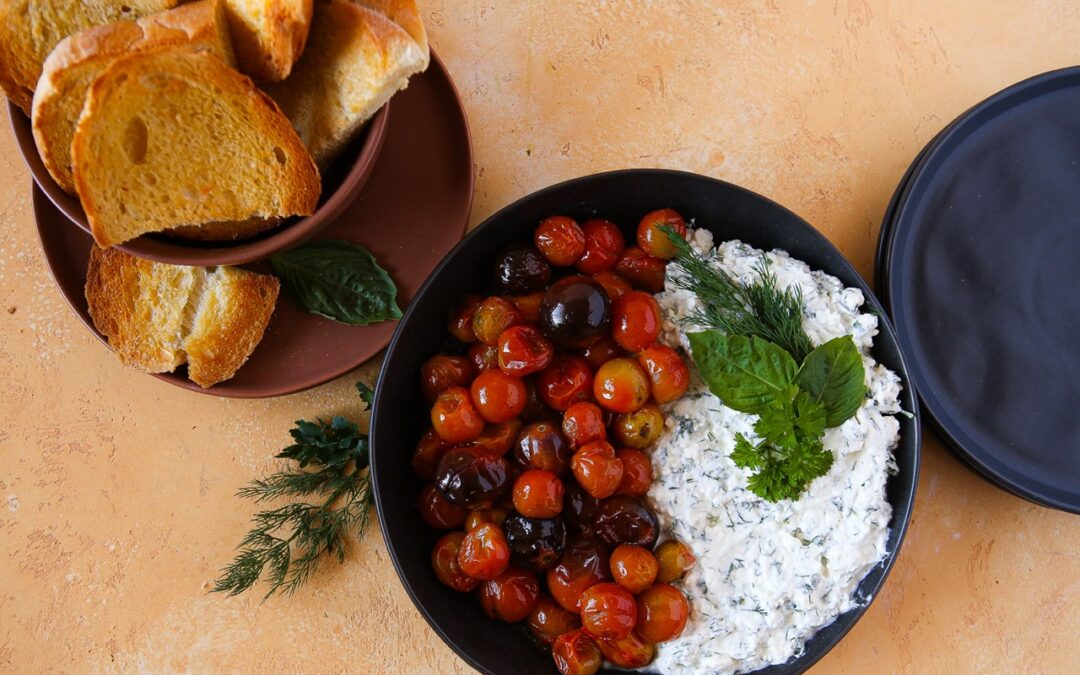 Roasted Tomatoes with Whipped Feta and Herbs